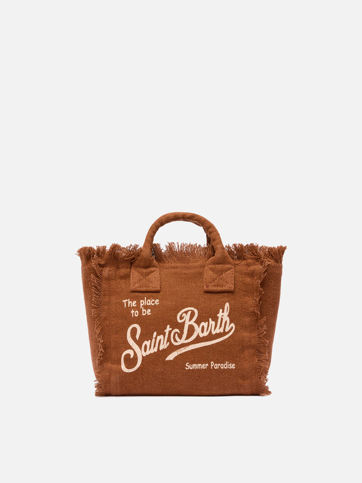 Mini Vanity brown Linen bag