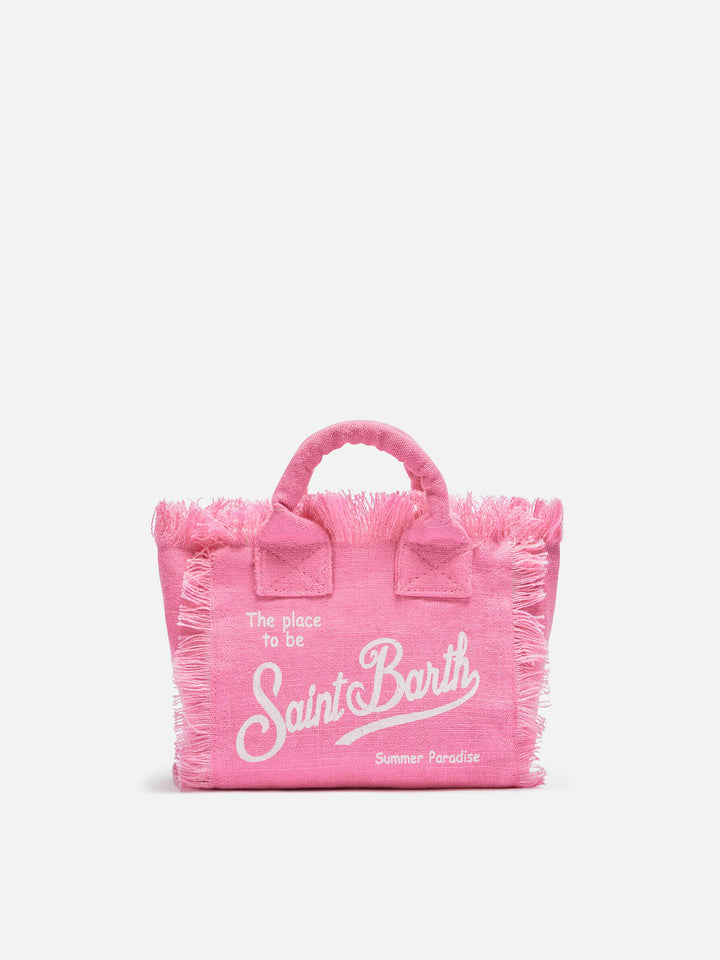 Mini Vanity pink Linen bag