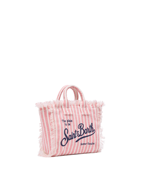 Mini Vanity Linen bag with striped print - MC2 Saint Barth