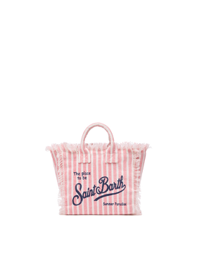 Mini Vanity Linen bag with striped print - MC2 Saint Barth