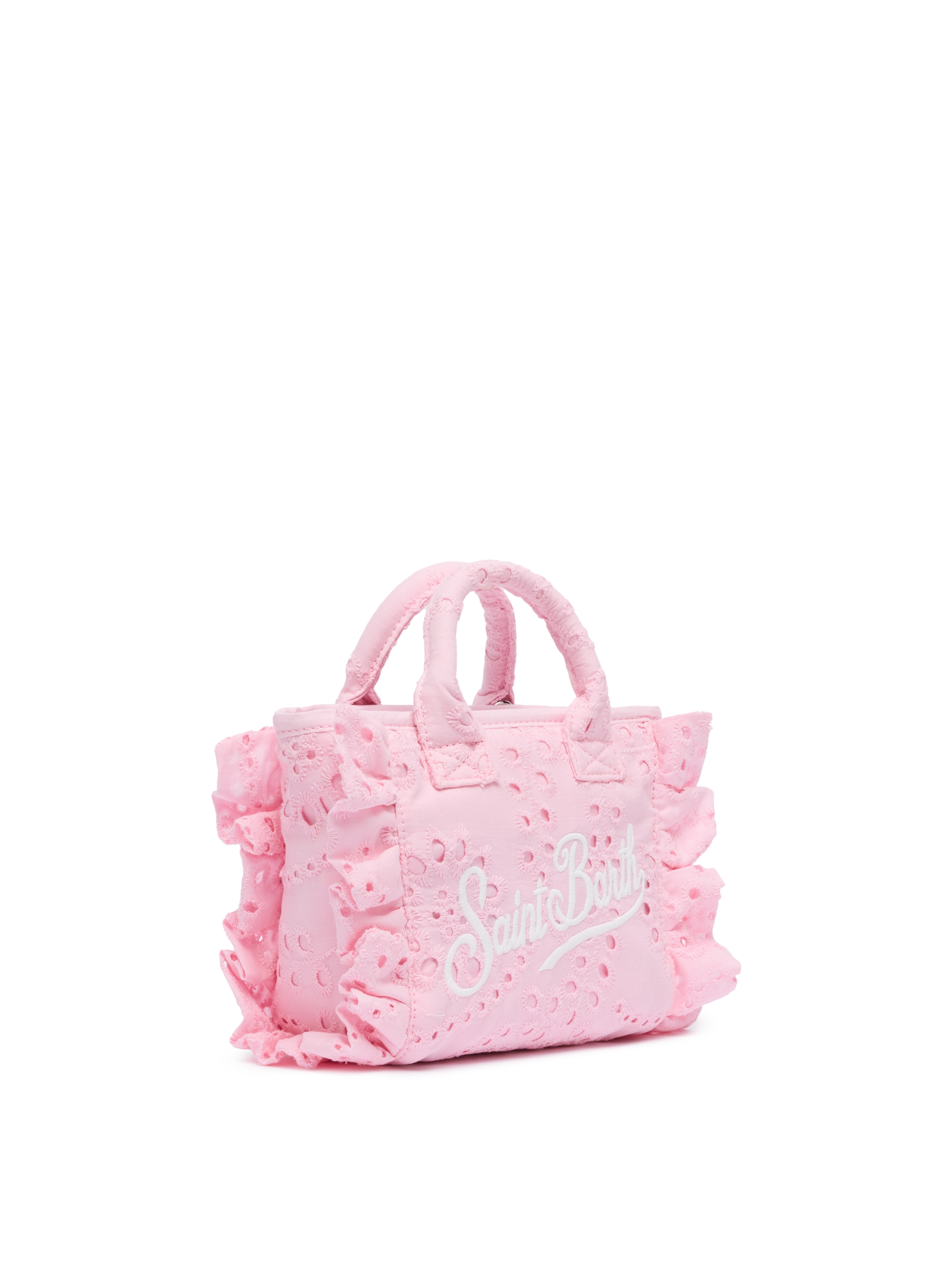 Pink Sangallo lace Mini Vanity Volant bag - MC2 Saint Barth