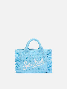 Light blue Sangallo lace Mini Vanity Volant bag