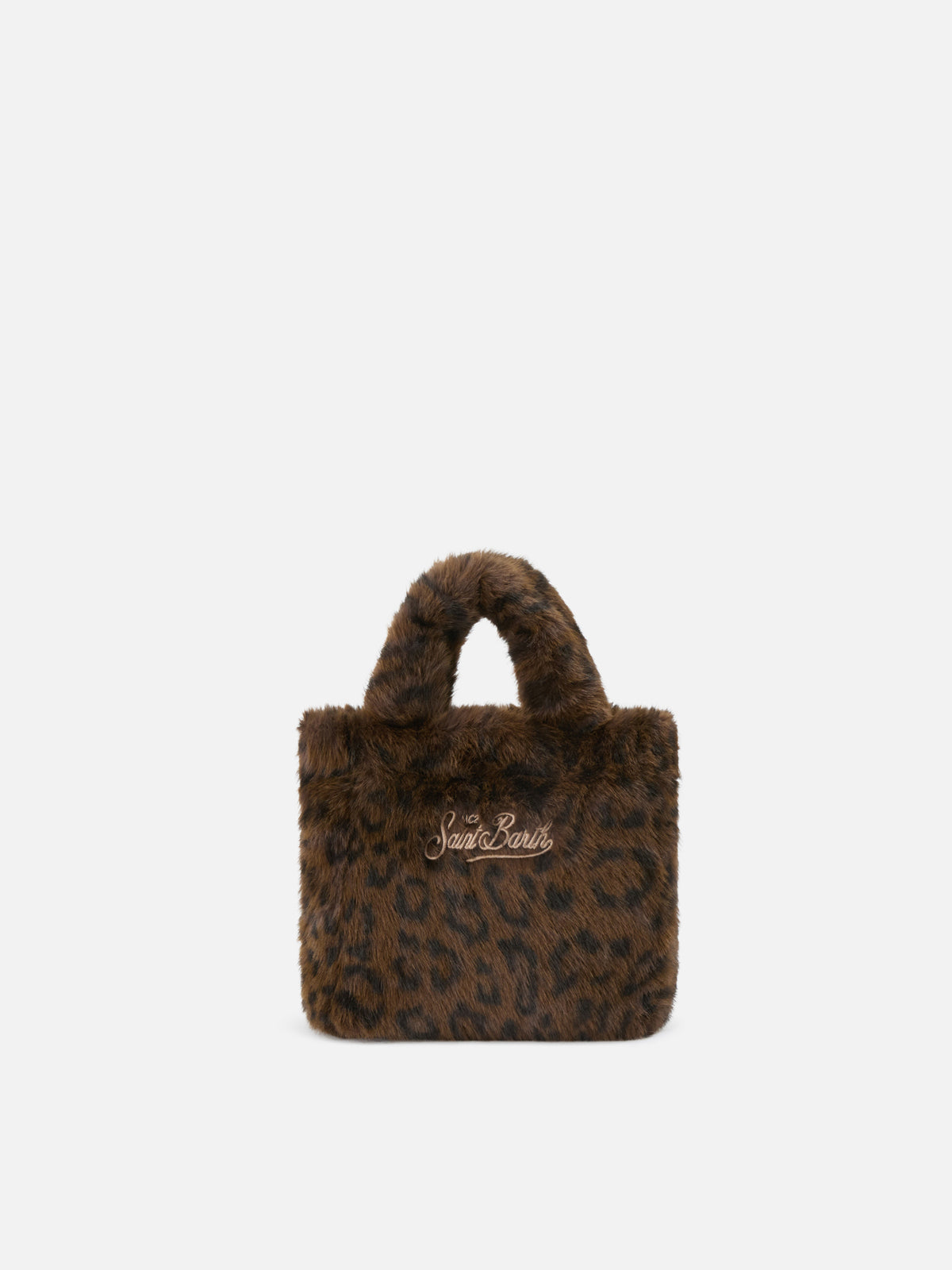Mini Vanity Soft Tasche aus Kunstfell mit Leopardenprint 