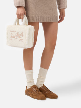 Vanity Mini Tweed Handtasche in Weiß