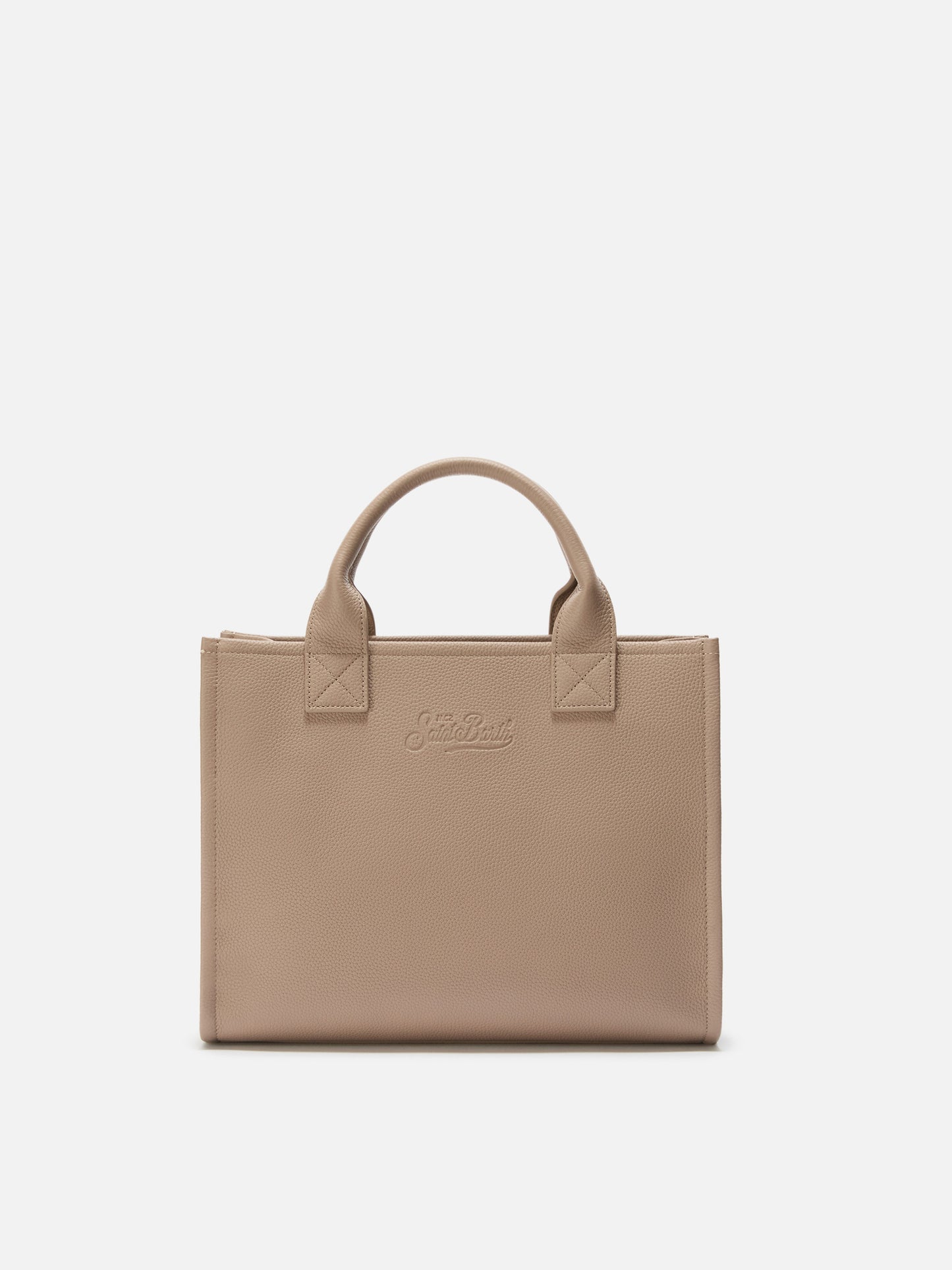 Vanity Bag Large Shoulder Bag in hazelnut hammered leather