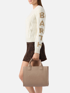 Vanity Bag Large Shoulder Bag in hazelnut hammered leather