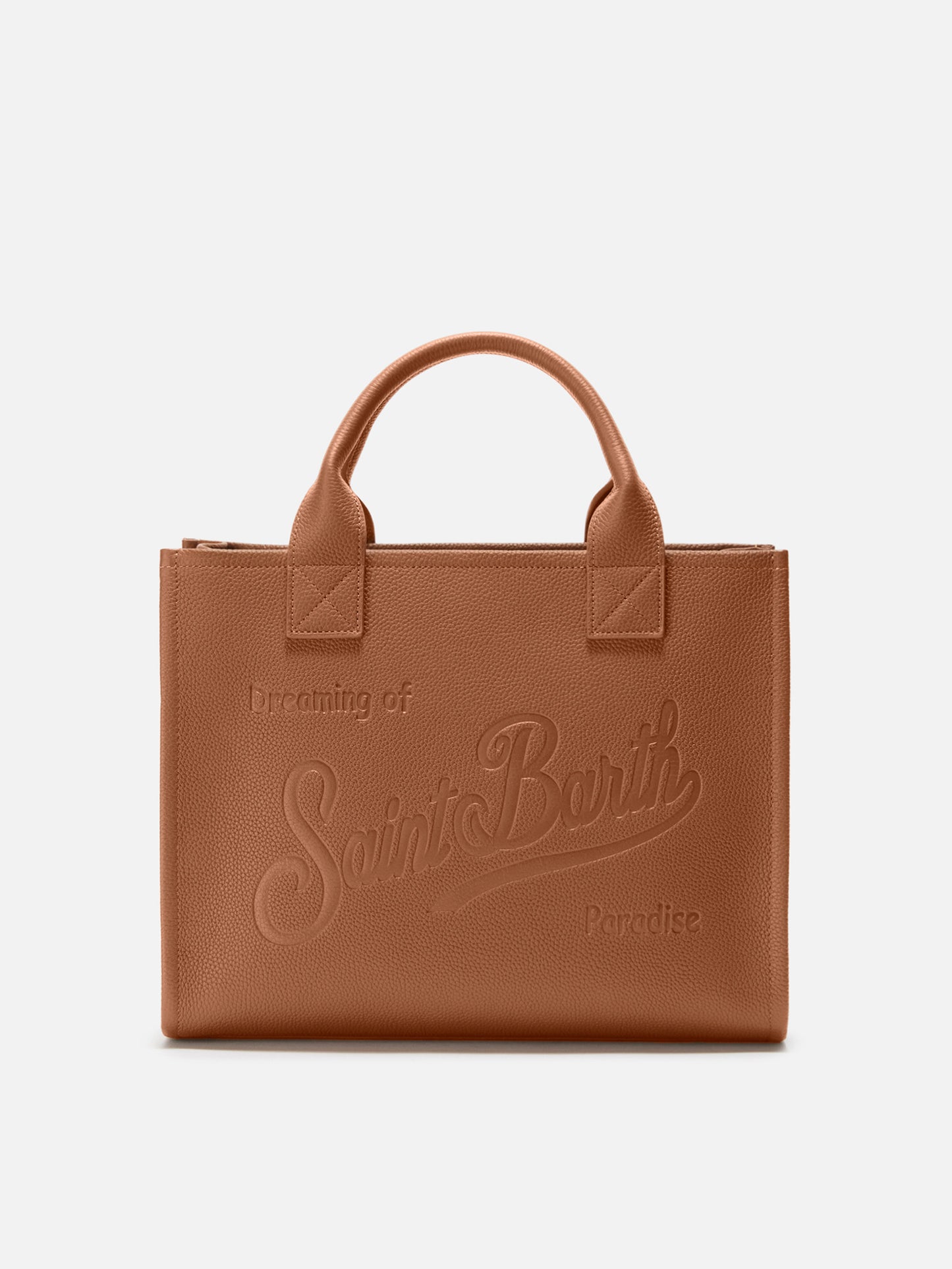 Große Vanity-Tasche, Schultertasche aus gehämmertem Kamelleder