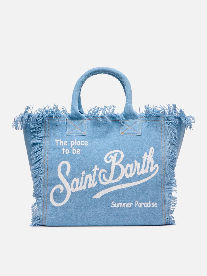 Vanity-Einkaufstasche aus leichtem Denim-Stoff