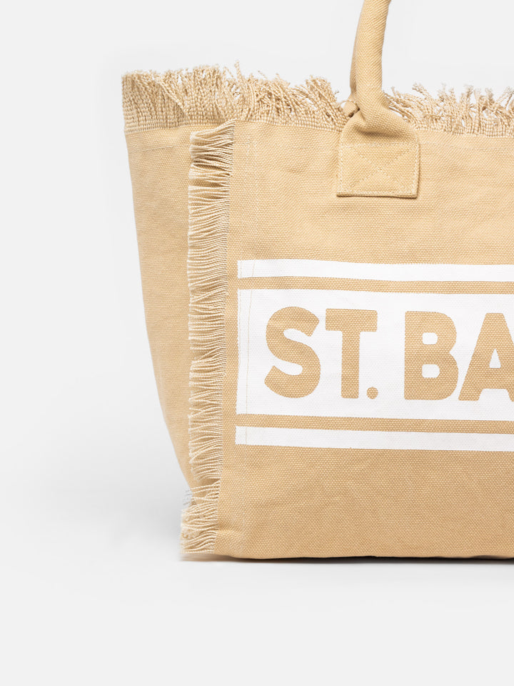 Beige cotton canvas Vanity shoulder bag - MC2 Saint Barth