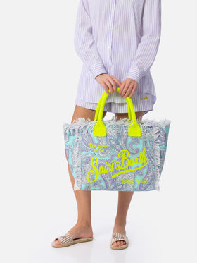 Einkaufstasche aus Baumwollcanvas mit Paisley-Print