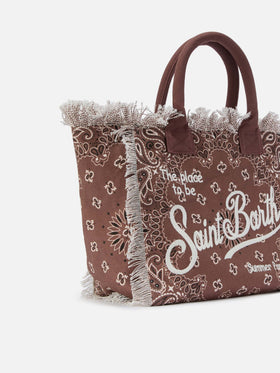 Vanity regular bag en toile marron avec imprimé bandana 