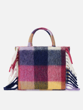 Schminkdecke, Schultertasche mit Karomuster