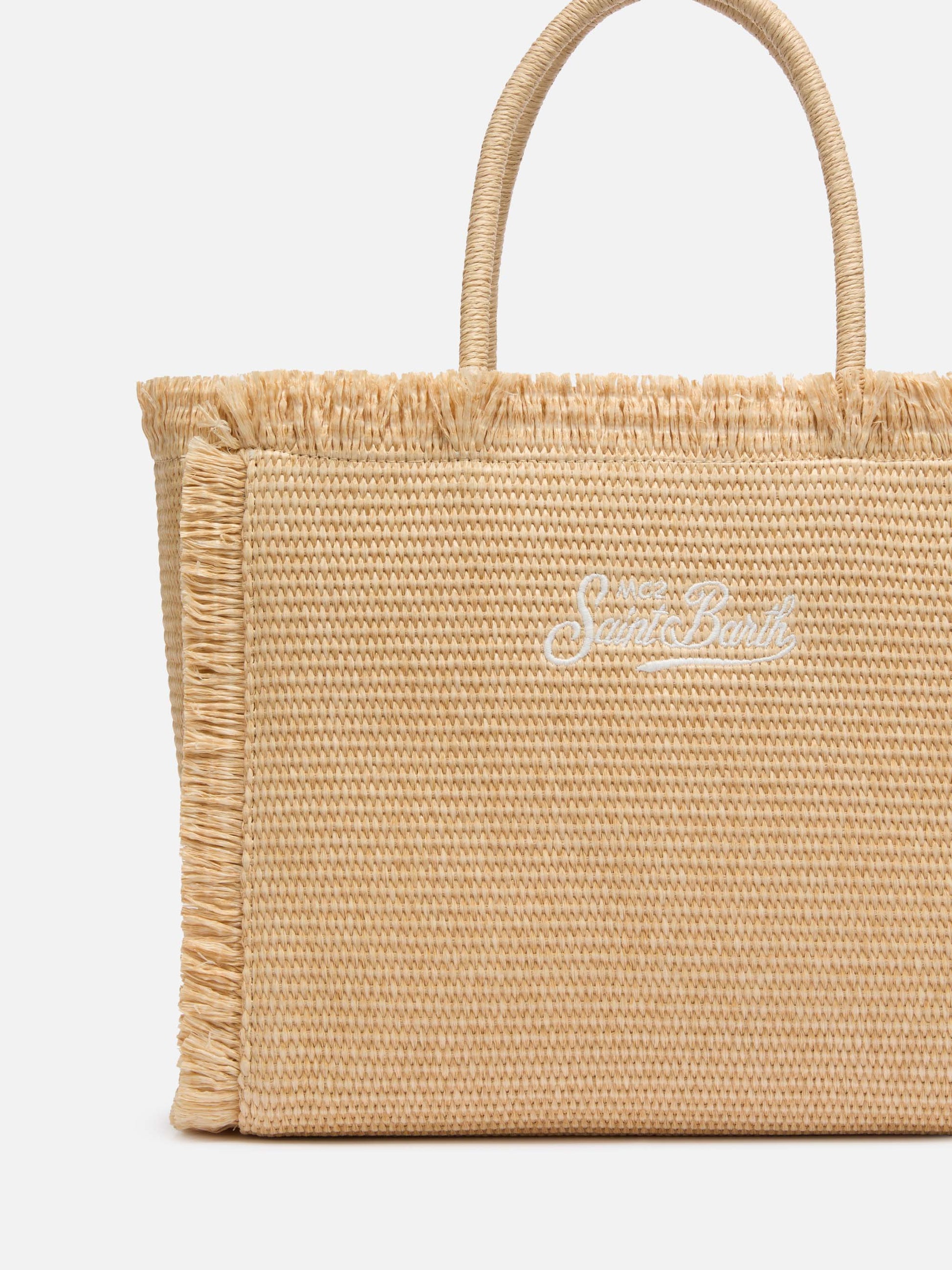 Beige straw effect Vanity tote bag - MC2 Saint Barth