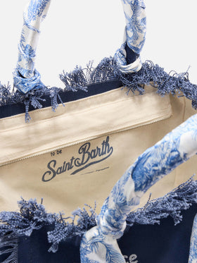 Blue Canvas Vanity regular bag with removable twill