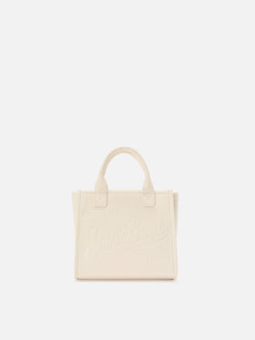 Ivory pebbled leather Vanity medium bag