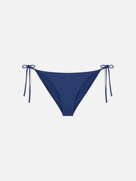 Virgo Bikinihose mit seitlichen Bindebändern in uni Navyblau 