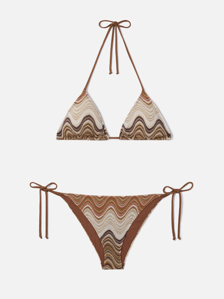 Leah Virgo brown degradé raschel bikini