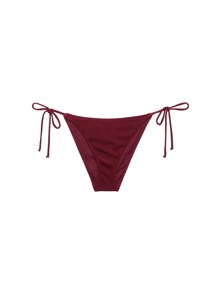 Bralette scollata bordeaux con applicazioni di strass Paloma - Virgo slip mare classico bordeaux con applicazioni di strass