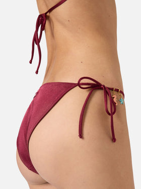 Bikini Leah Virgo glossy finish rosso con charms