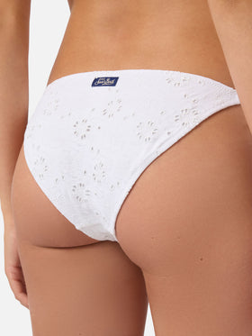 Bikini Leah Virgo blanc en sangallo 