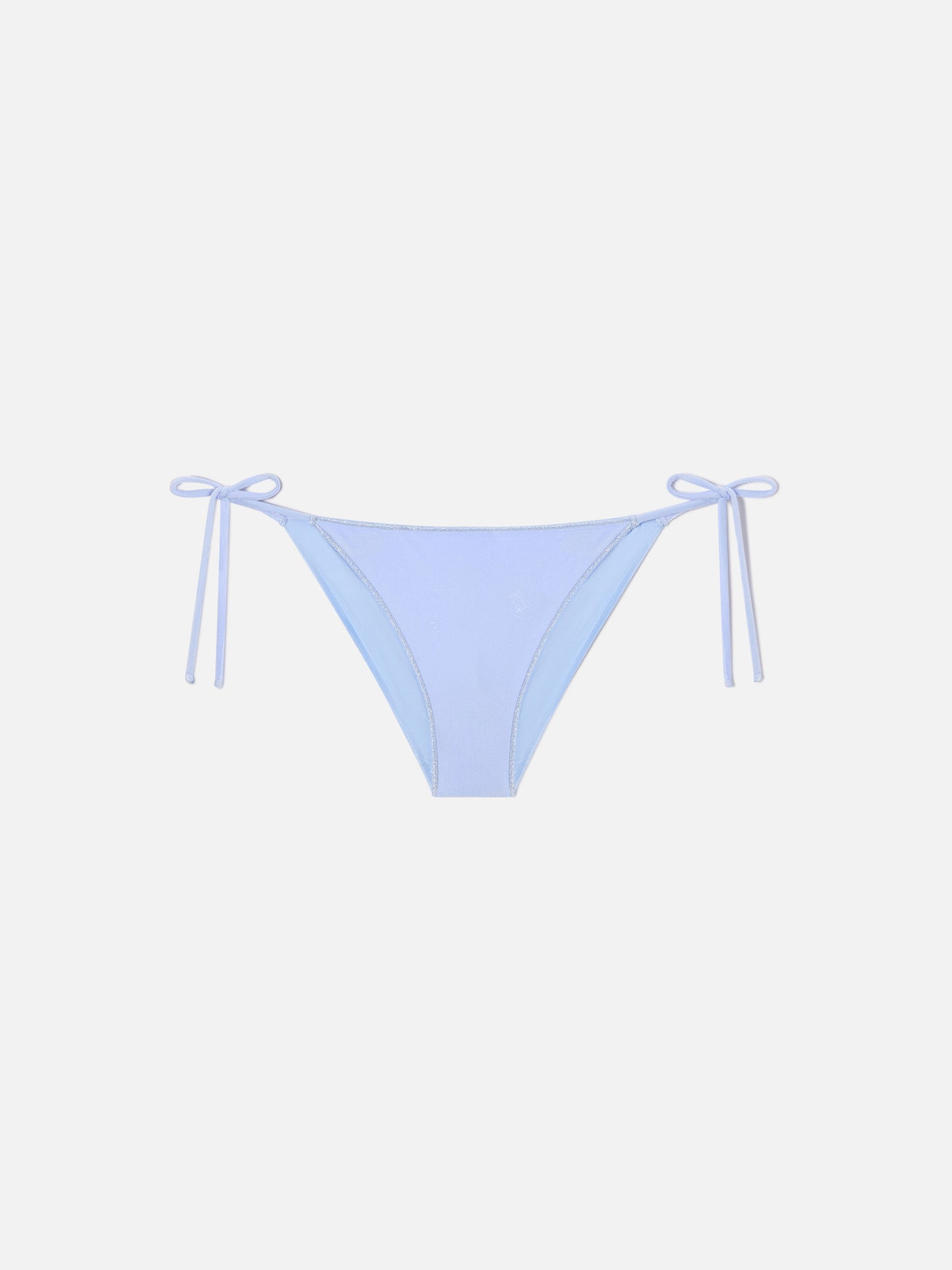 Slip de bain classique Virgo en velours bleu clair 