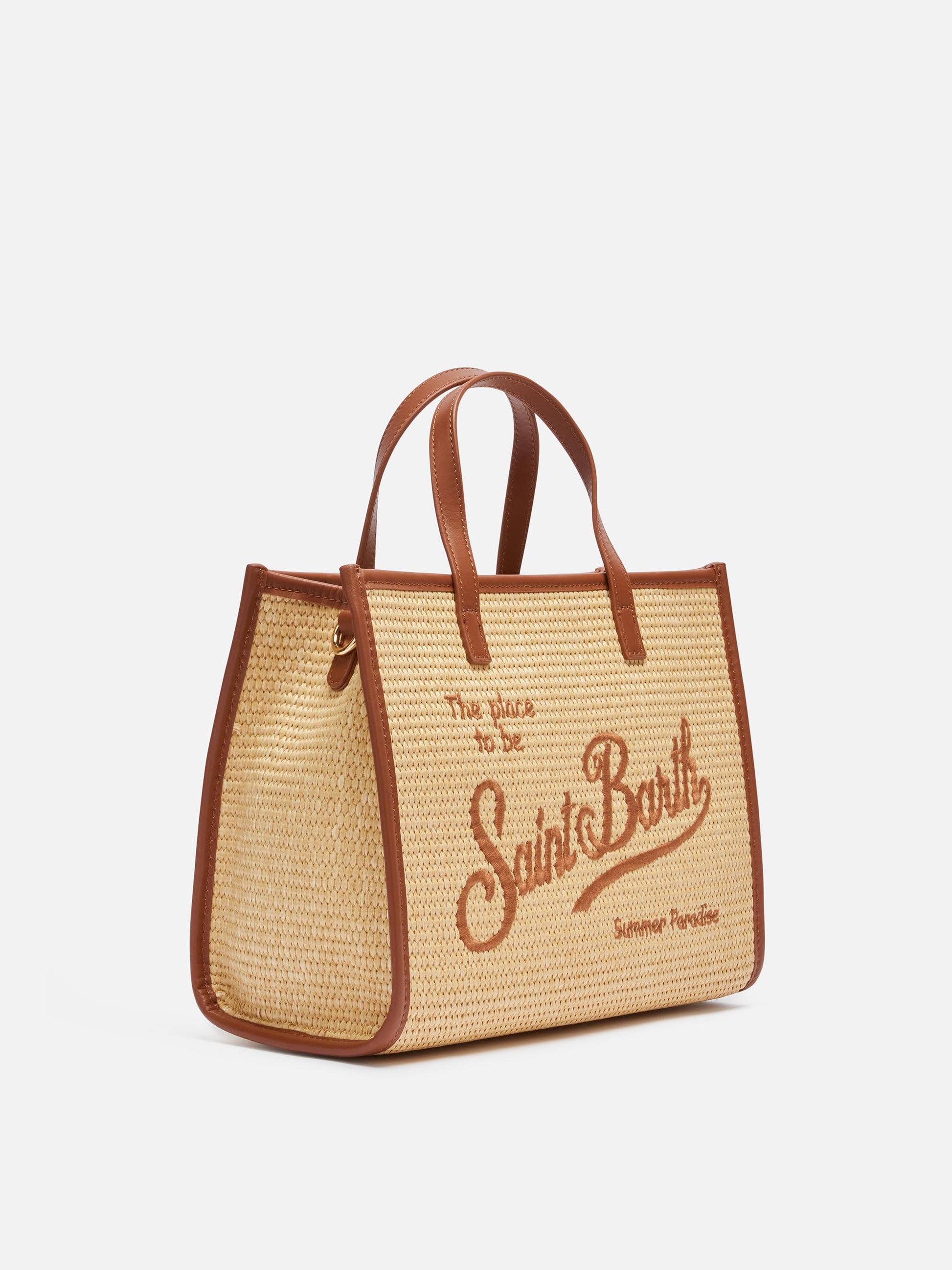 Beige Vivian Midi Straw handbag - MC2 Saint Barth