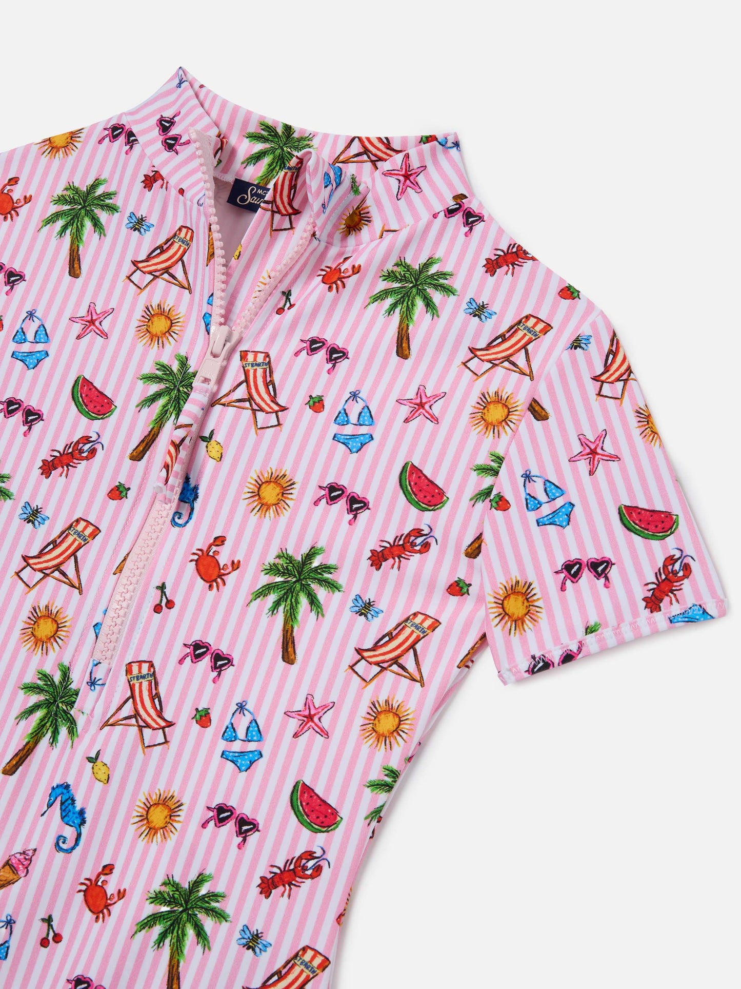 Costume intero Waikiki a maniche corte con stampa funny sketch