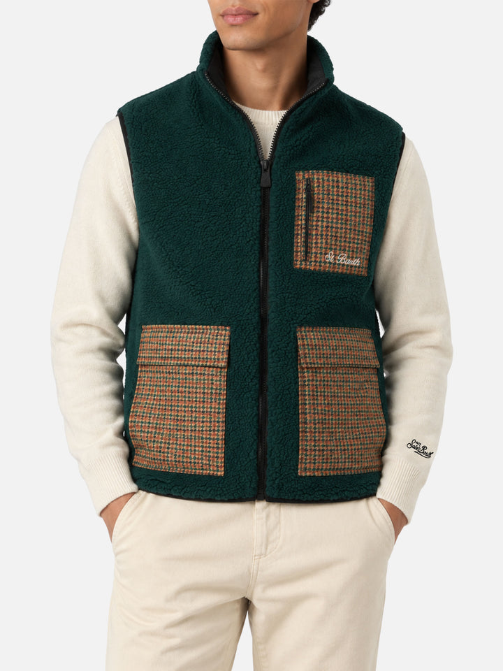 Gilet Wanaka in sherpa fantasia pied de poule