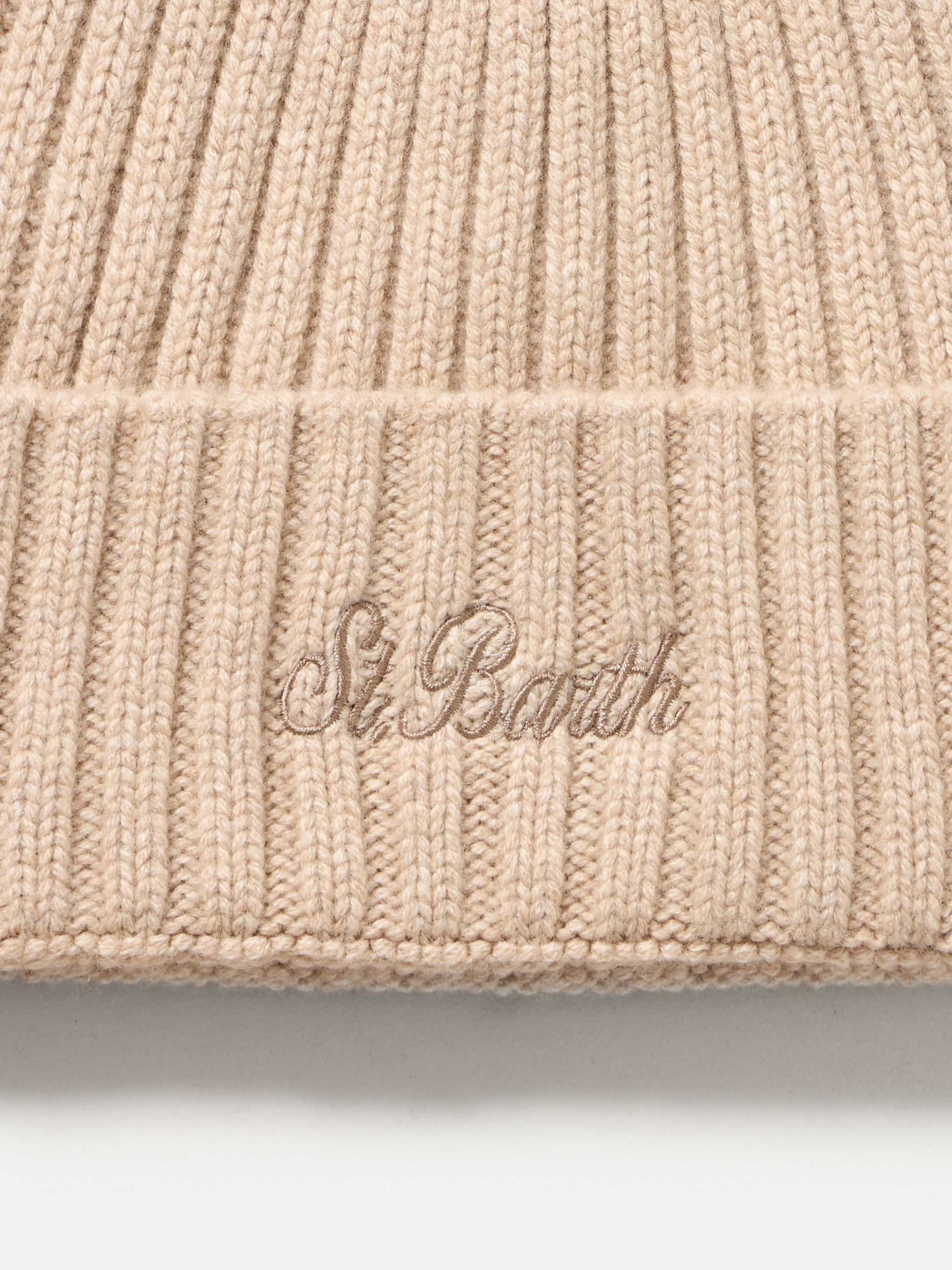 Man beige cashmere blend hat Wengen - MC2 Saint Barth