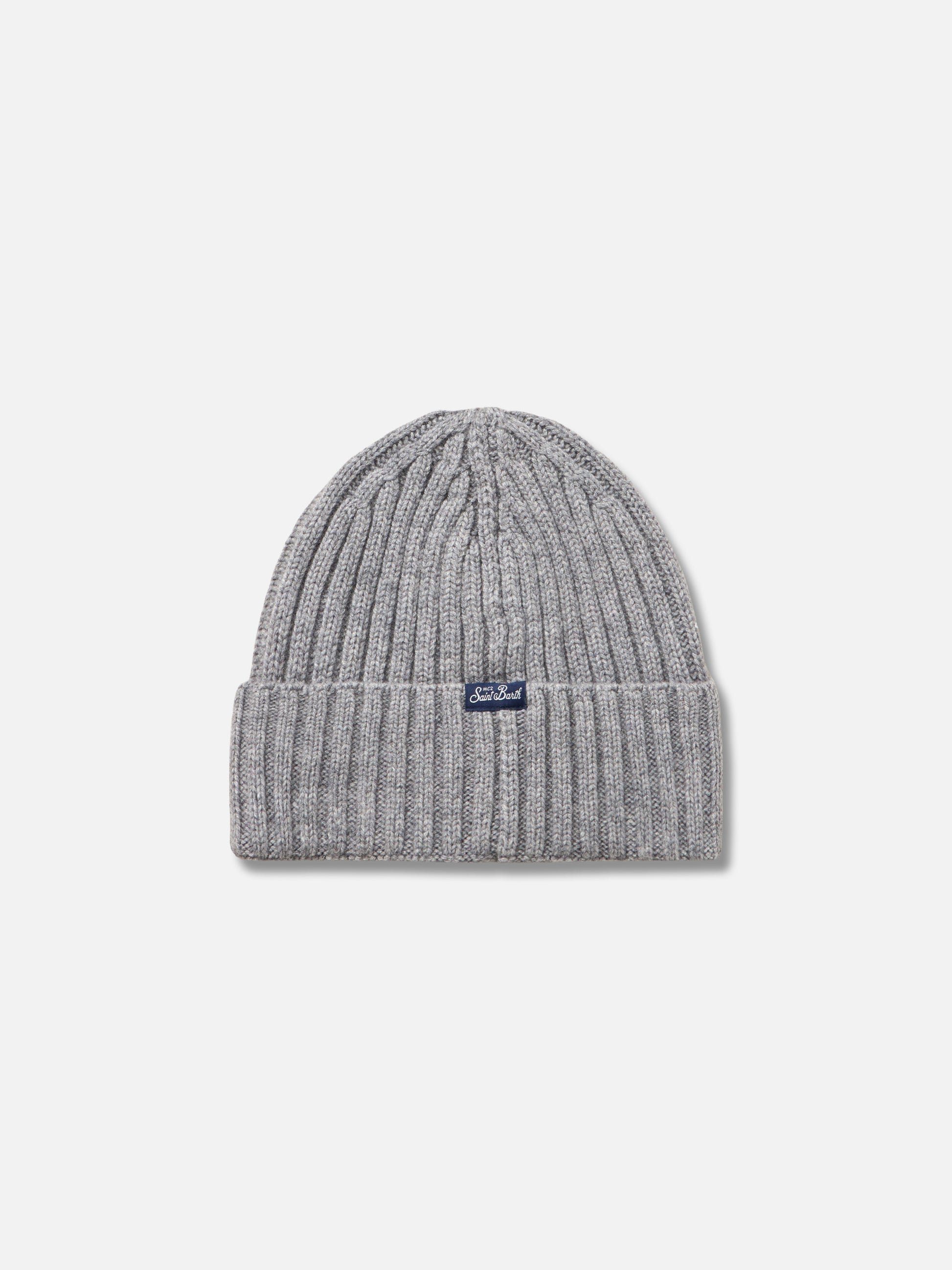Man mélange grey hat Wengen with All you need Bombardino embroidery | INSULTI LUMINOSI SPECIAL EDITION - MC2 Saint Barth