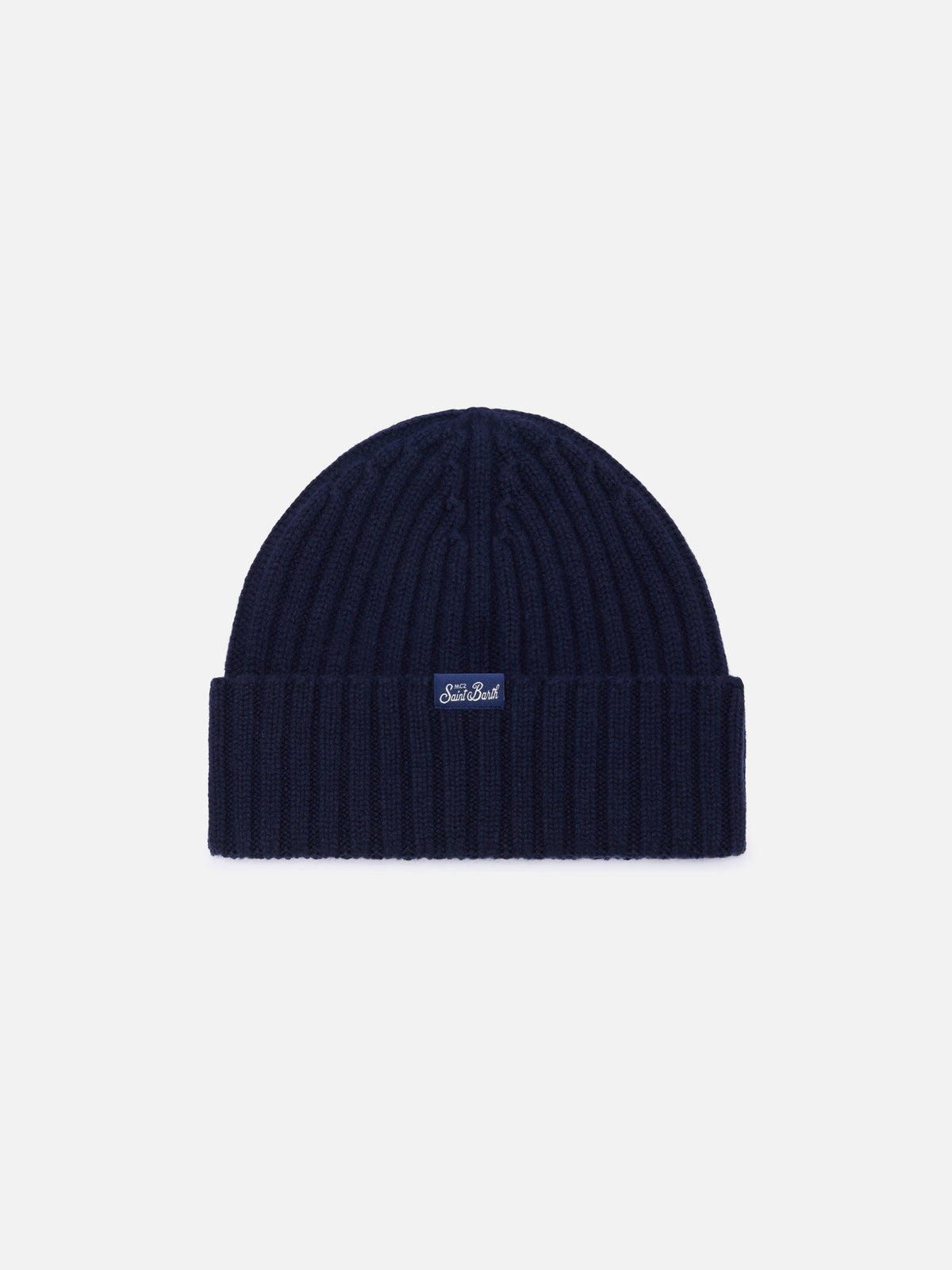 Navy blue Wengen beanie with Courmayeur embroidery | Special edition