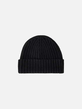 Gorro Wengen negro con bordado St. Barth 