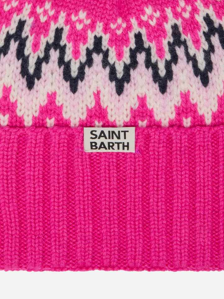 Wengen Nordische Mütze mit Pompon