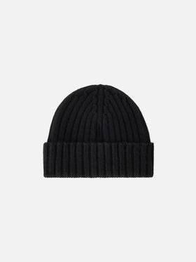 Bonnet Wengen noir avec logo brodé 