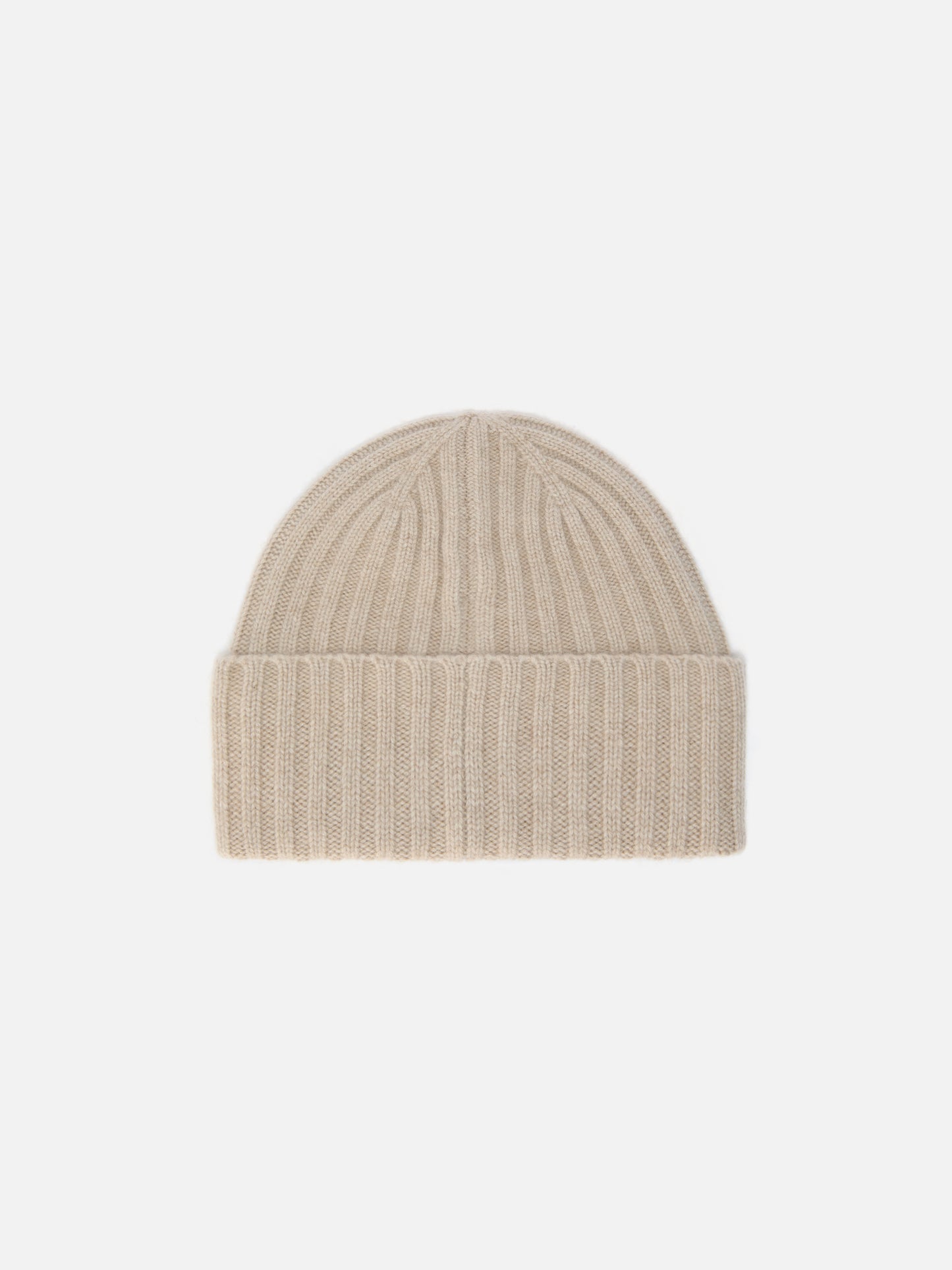 Wengen beanie in cashmere in khaki with St. Barth embroidery on the turn-up