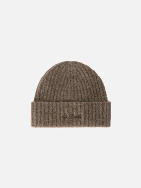 Nut Wengen alpaca blend beanie with logo embroidery