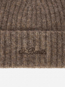 Nut Wengen alpaca blend beanie with logo embroidery