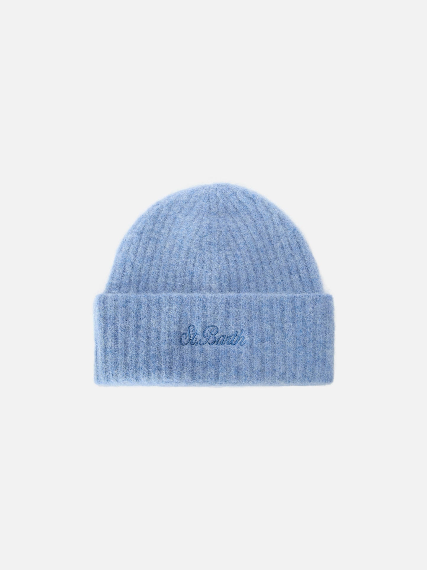 Cappello Wengen in alpaca stretch azzurro
