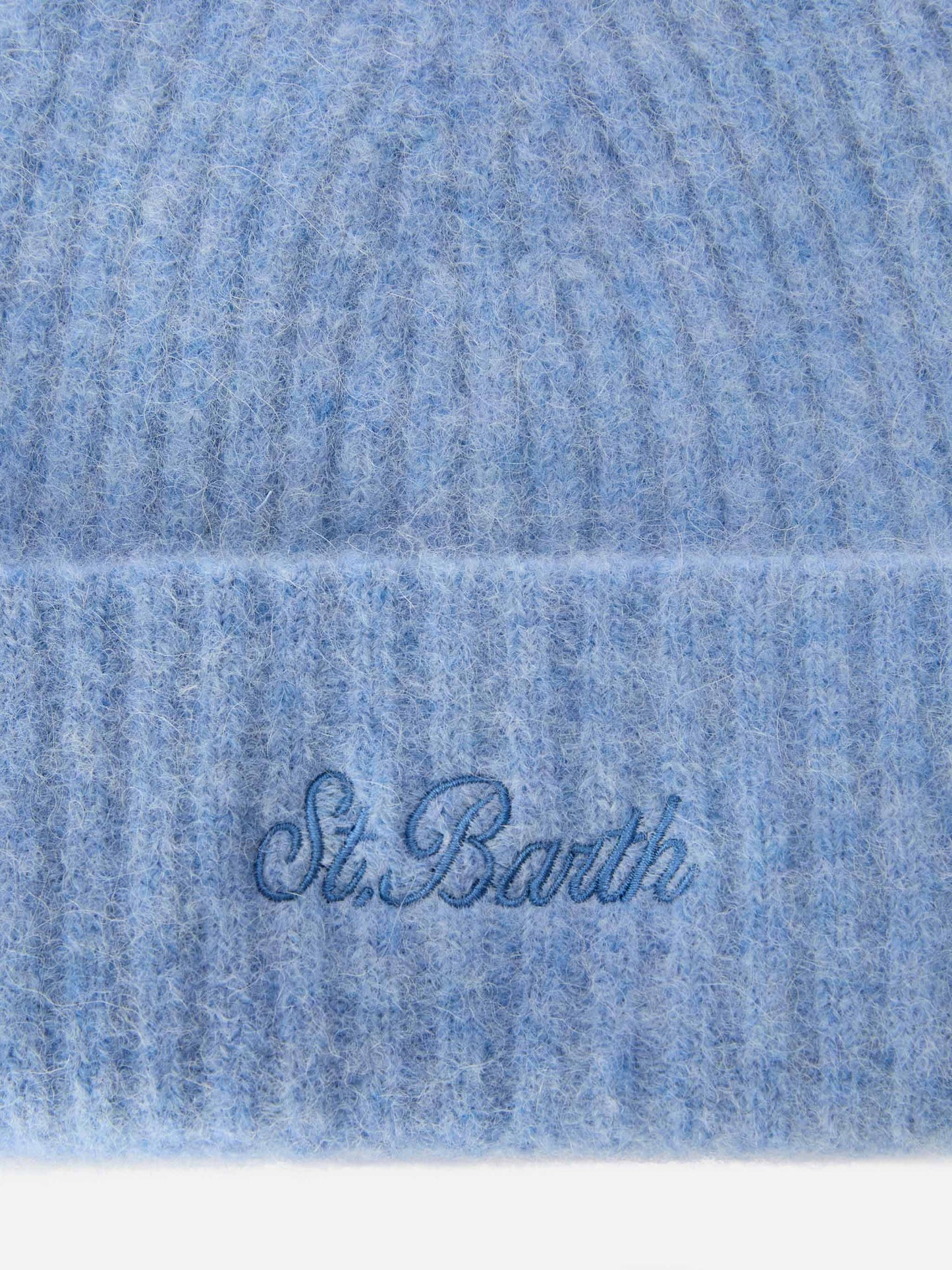 Cappello Wengen in alpaca stretch azzurro