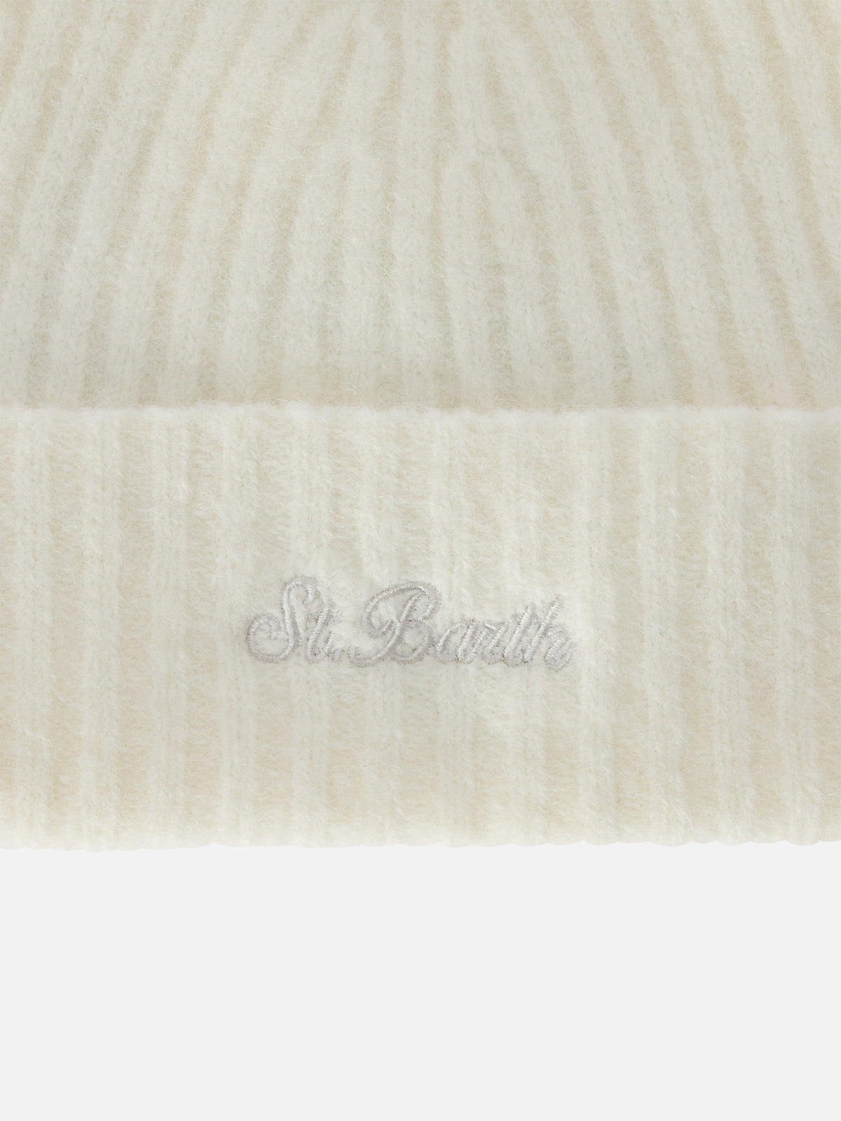 Off white Wengen alpaca blend beanie with logo embroidery