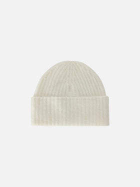 Off white Wengen alpaca blend beanie with logo embroidery