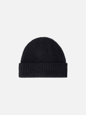 Black Wengen alpaca blend beanie