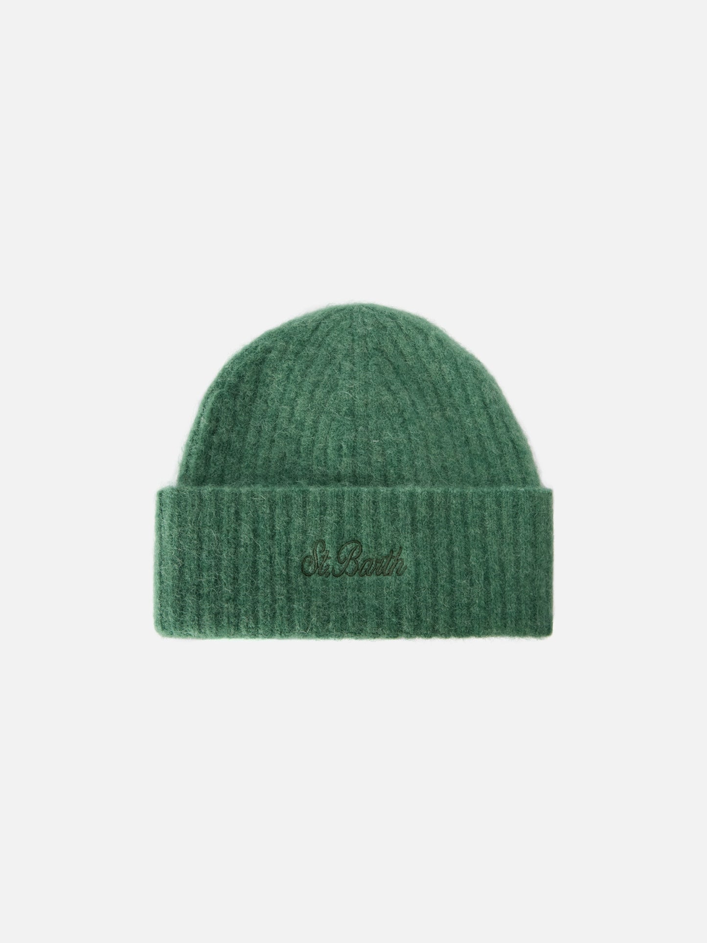 Cappello Wengen in alpaca stretch verde salvia