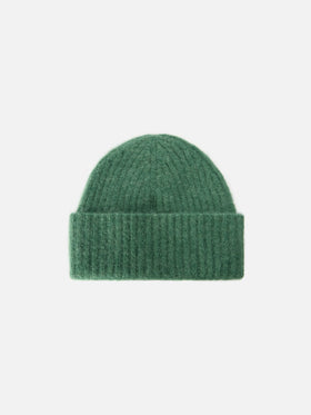 Cappello Wengen in alpaca stretch verde salvia