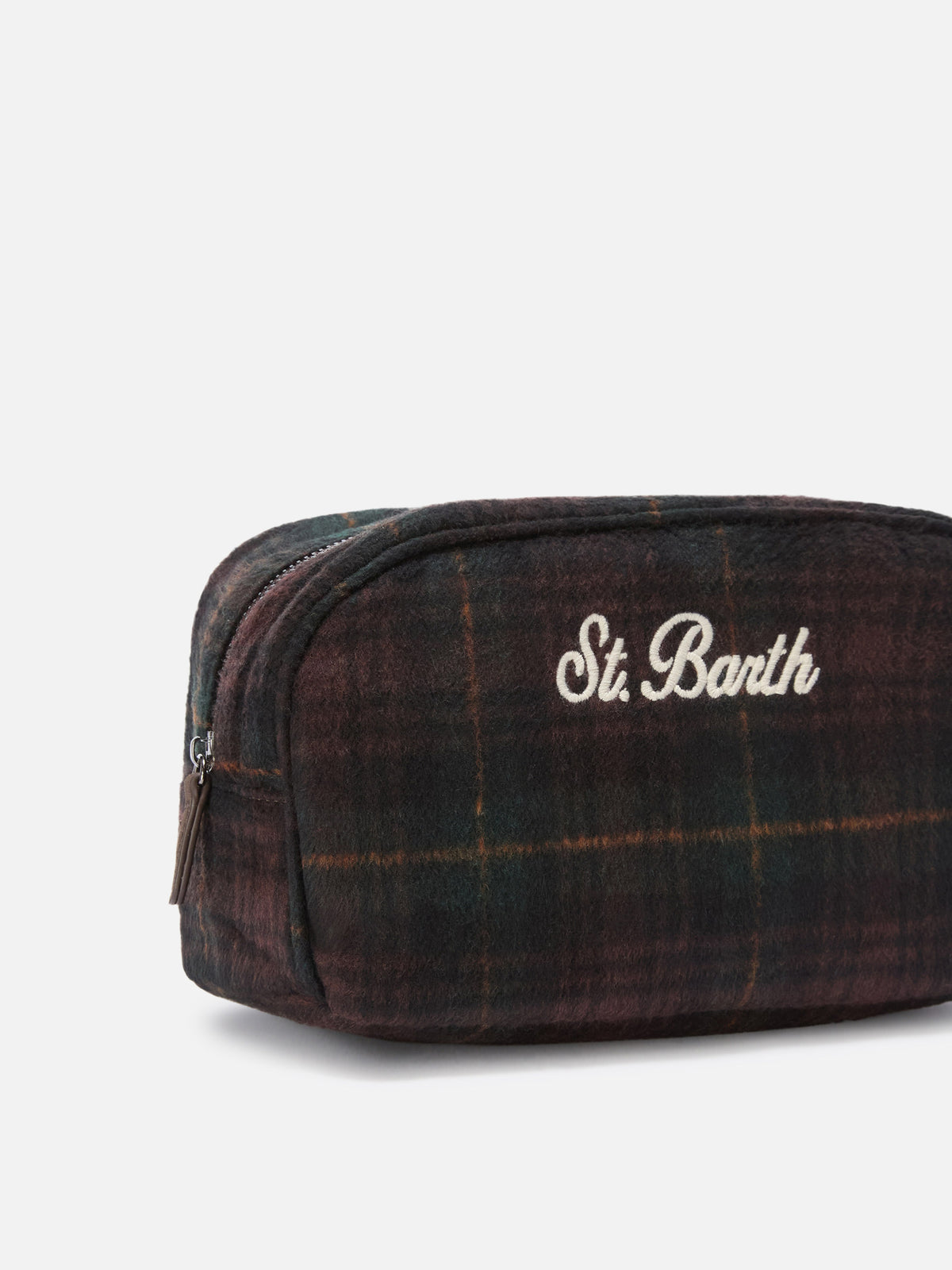 Trousse de beauté Westwood en mélange de laine avec motif tartan 