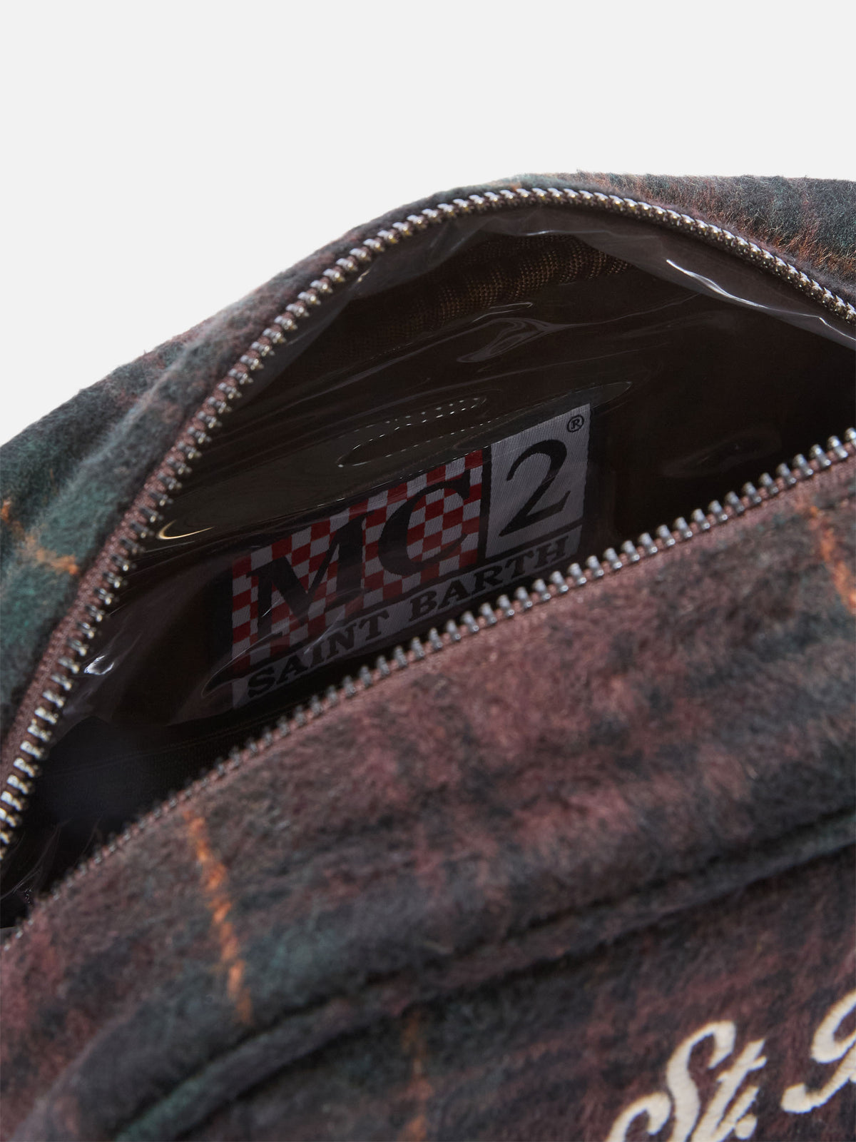 Trousse de beauté Westwood en mélange de laine avec motif tartan 