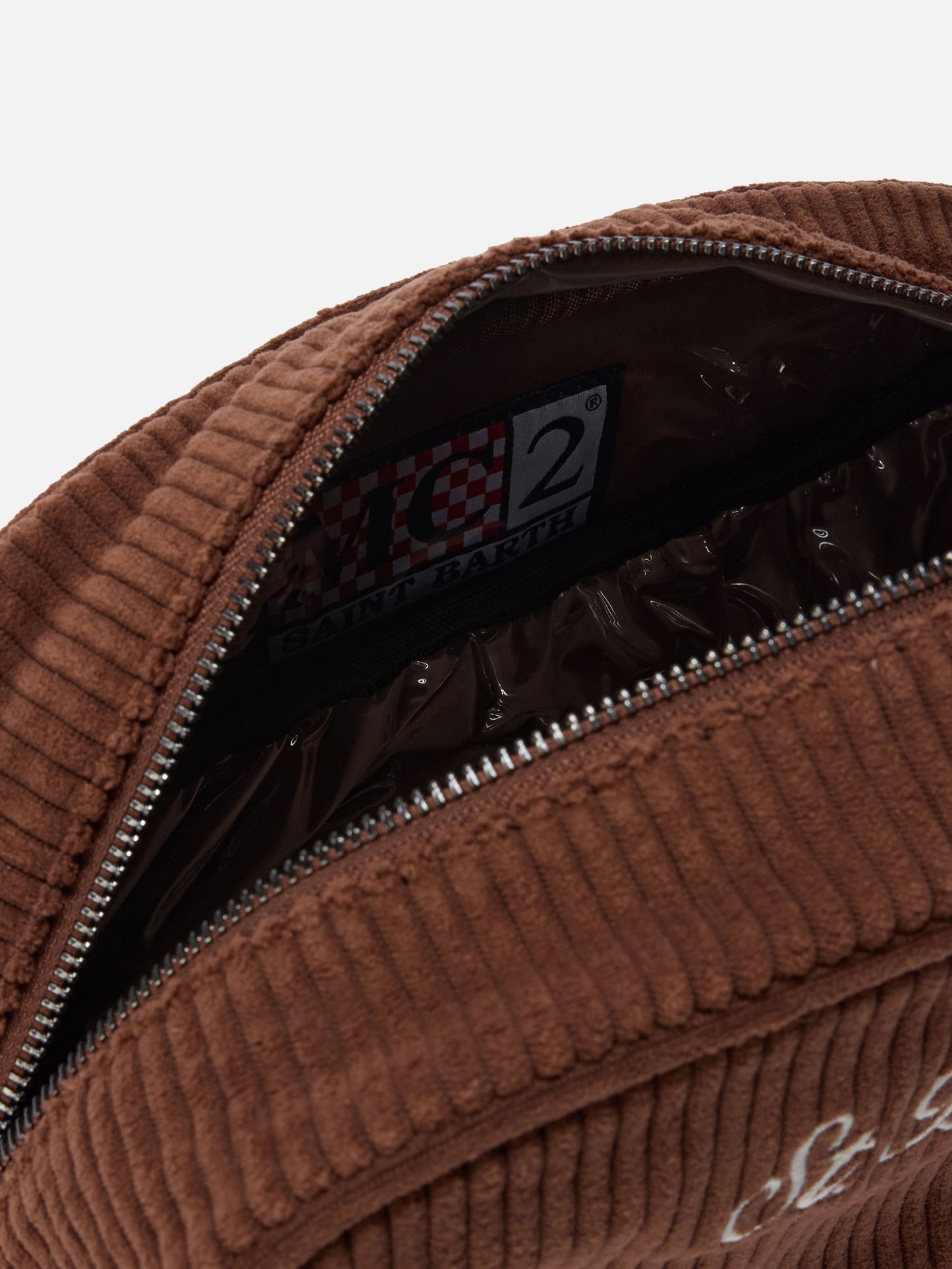 Vanity case Westwood Corduroy in velluto a coste marrone