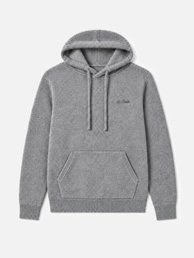 Grey melange Willbur hooded sweater
