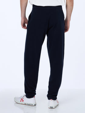 Man knitted blue jogger pants Walton - MC2 Saint Barth
