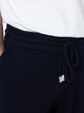 Man knitted blue jogger pants Walton - MC2 Saint Barth